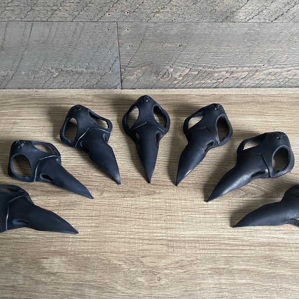 Handmade Leather Raven Skull (Free Domestic Shipping)