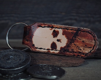 Leather Skull and Crown Keychain (Free Domestic Shipping)