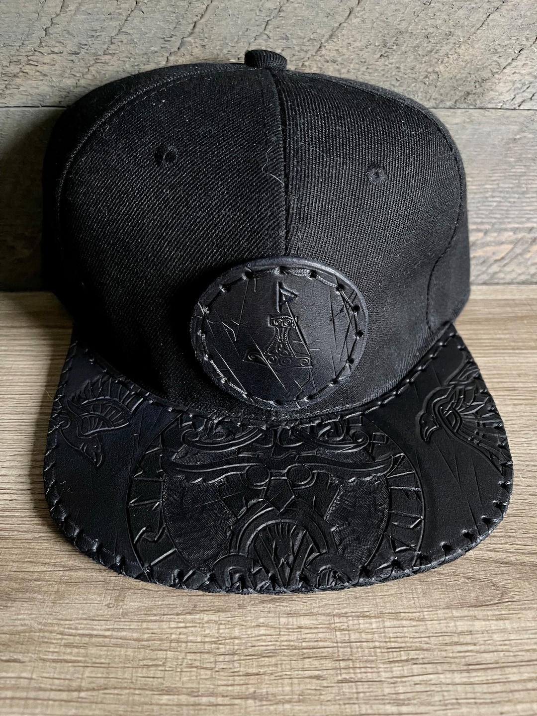 Handmade Leather Hat Norse Godmask free Domestic Shipping Etsy