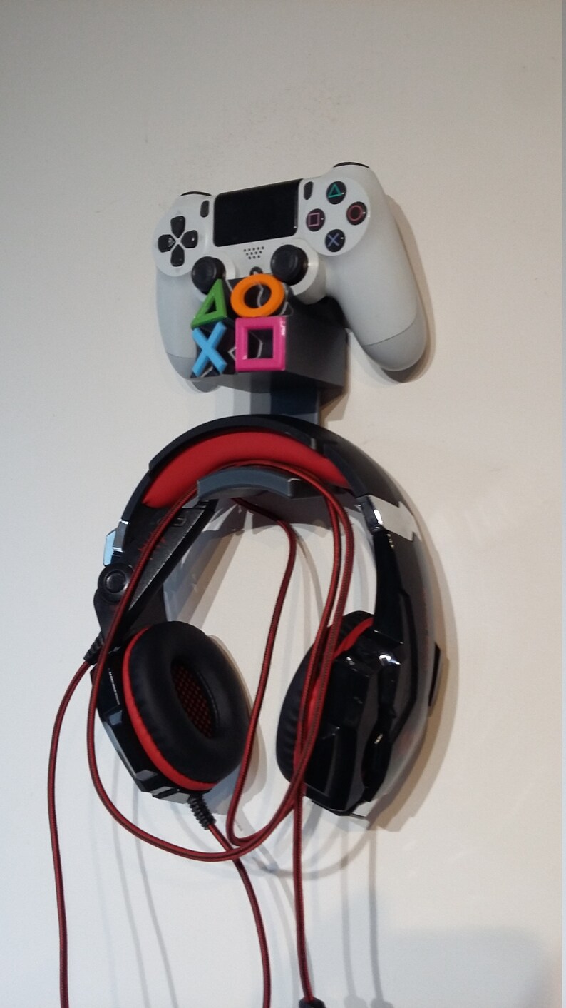 Wall Mounted PS4 Controller & Headset Display Mount Etsy UK