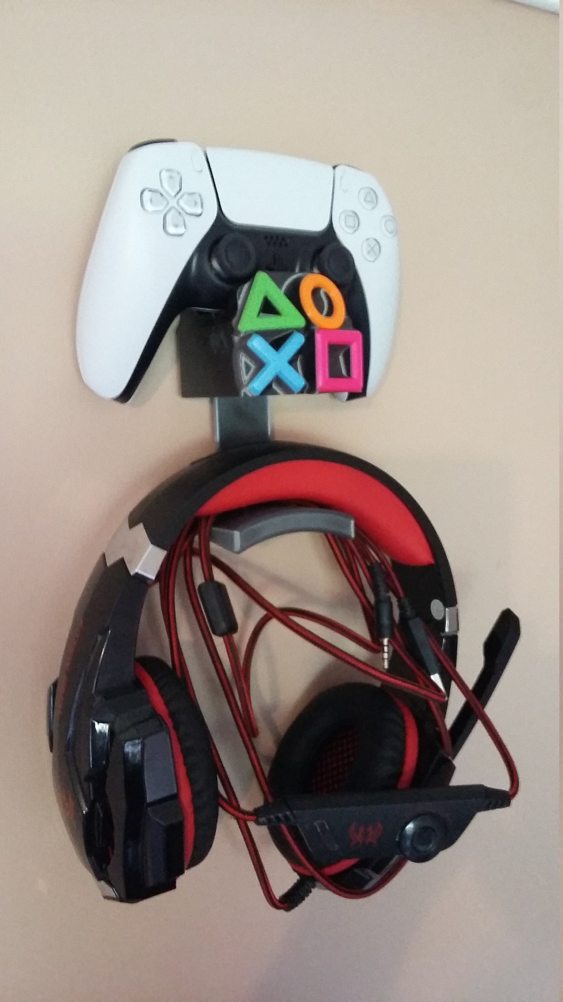 PS5 Controller Wall Mount with Headset Hook Etsy