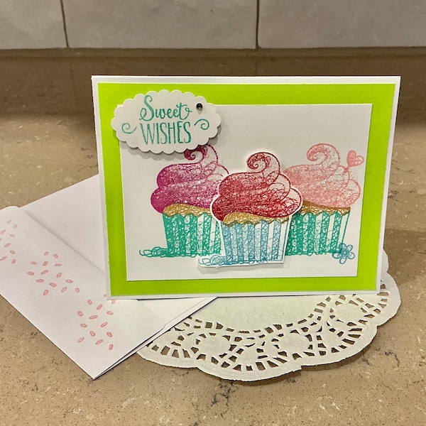 Handmade birthday card, Stampin Up
