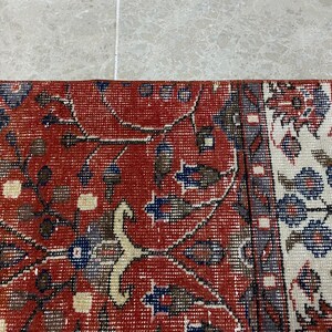 oushak runner rug,turkish rug,rug runner,muted red runner,long runner,turkish runner,corrıdor runner rug,2'1x9'2ft,hallway runner,floor rug image 6