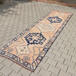 Tappeto da corridoio Herki turco vintage: tappeto da ingresso sobrio (3&#39;0x10&#39;2 piedi)