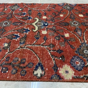 oushak runner rug,turkish rug,rug runner,muted red runner,long runner,turkish runner,corrıdor runner rug,2'1x9'2ft,hallway runner,floor rug image 7