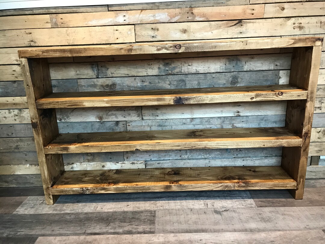 Rustic Flip Shoe Rack Rustic Chunky Shoe Racks, Shelving Reclaimed Farmhouse Furniture Light ...