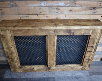 Rustic Chunky Radiator covers, Shelving Reclaimed Farmhouse Furniture Scaffold Boards