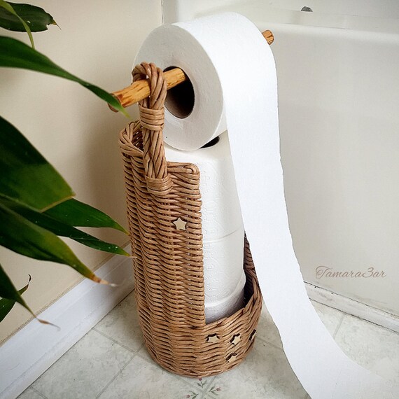 Toilet Paper Storage Toilet Roll Holder Wicker Baskets Toilet Etsy