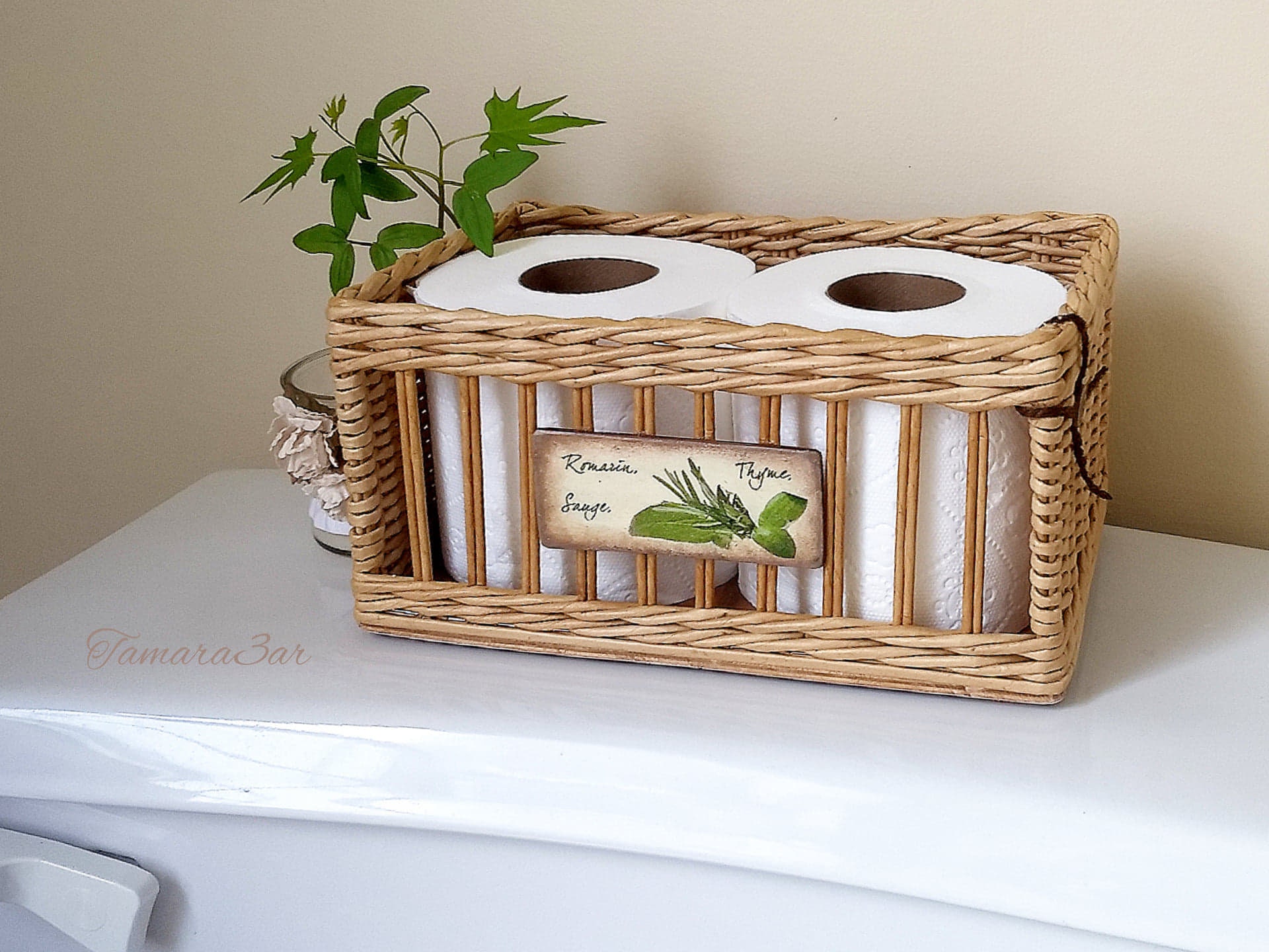 Wicker baskets for bathroom decor Toilet paper and diapers Etsy