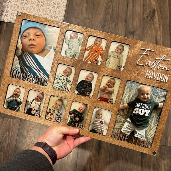 Newborn to One Memory Photo Frame | Baby Picture Frame