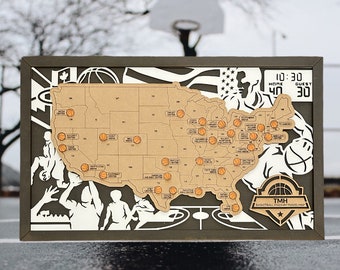 Basketball Stadium Tracker Map