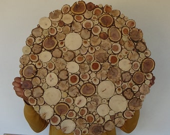 Circular 24" Tree Slice Wall Art/Hanging, Home Decor, Rustic Natural Art