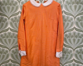 orange 60s dress