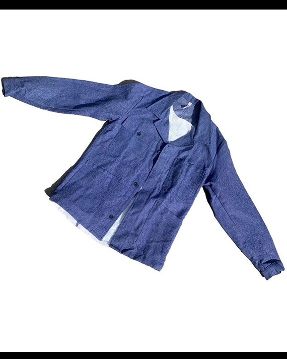 Cotton drill chore jacket.
