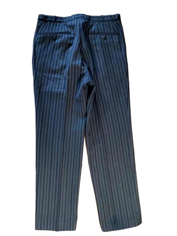 Vintage 1930s-40’s tailored wool grey black pinstr