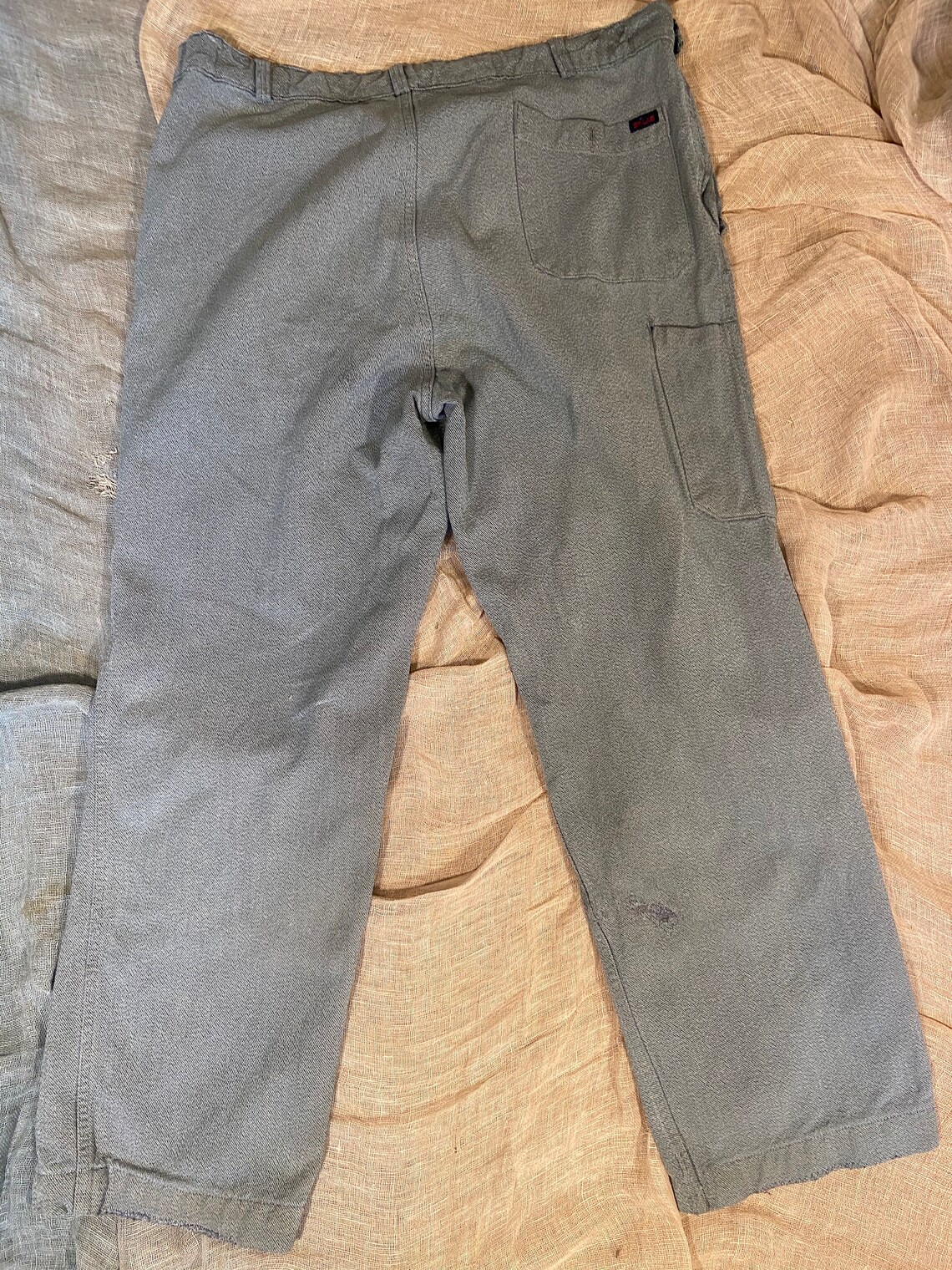 Vintage Washed Out Green Workwear Trousers | Etsy