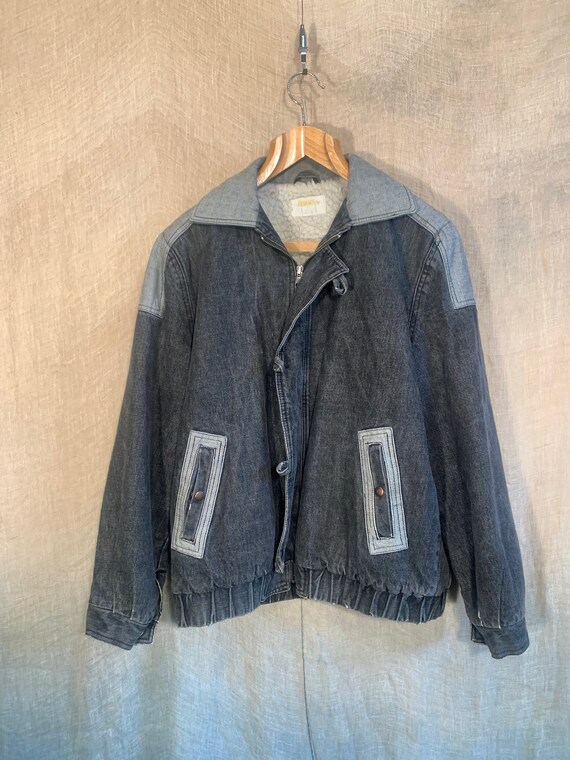Vintage Denim Jacket With Contrast 