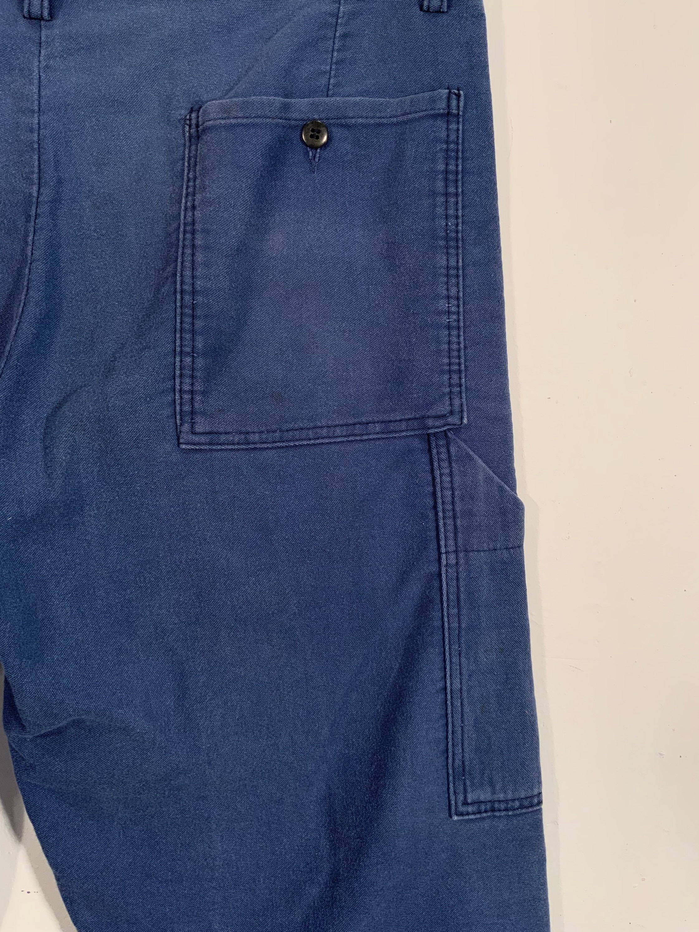 100% cotton workwear factory trouser in soft electric blue | Etsy