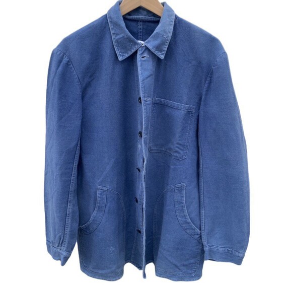 French workwear overshirt/jacket in indigo cotton