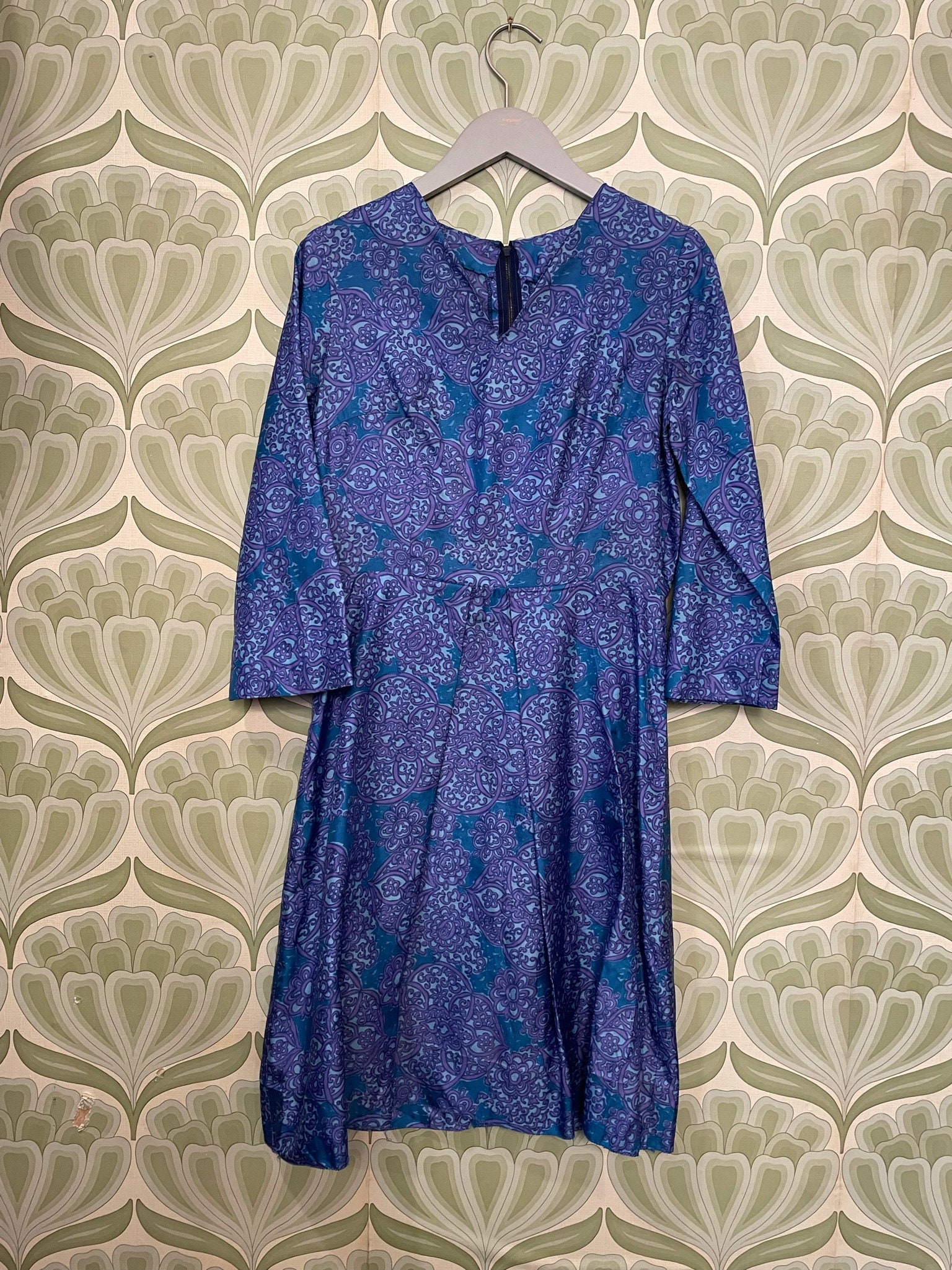 Printed Satin Dress - Etsy Australia