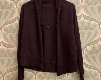maroon cardigan