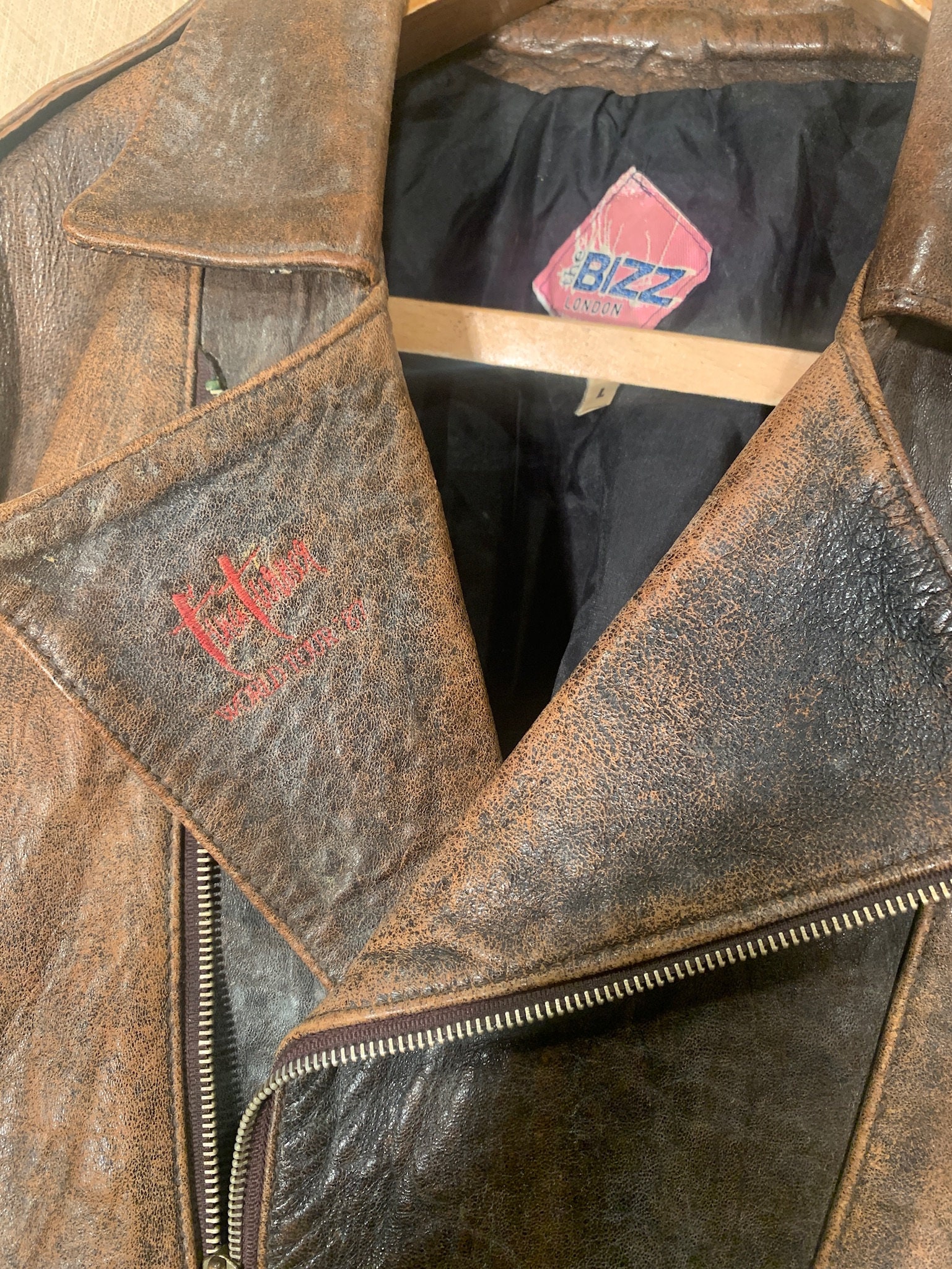 Unisex Vintage Leather Bomber Jacket with Viscose Lining | Etsy