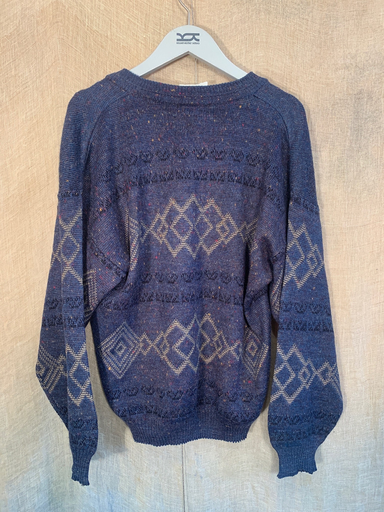 Vintage Knit Jumper Wool Acrylic Blend 1980s Style Easy to Etsy UK