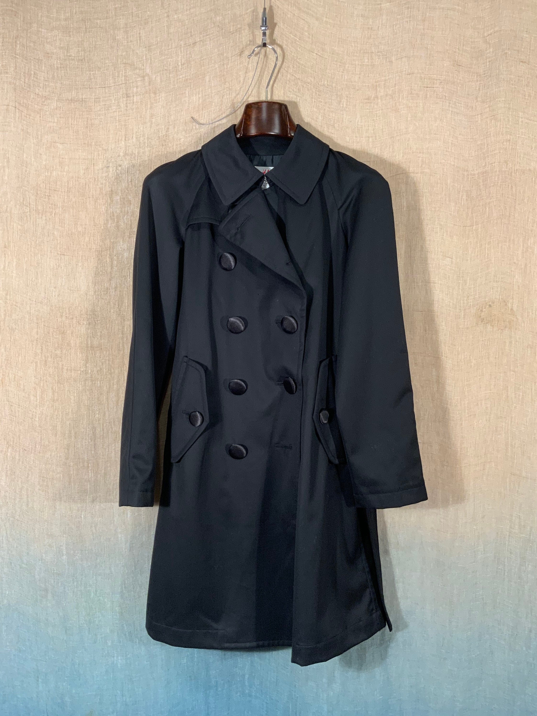 100% Wool Stunning H&M X Comme Des Garçons Trench Coat Easy | Etsy UK