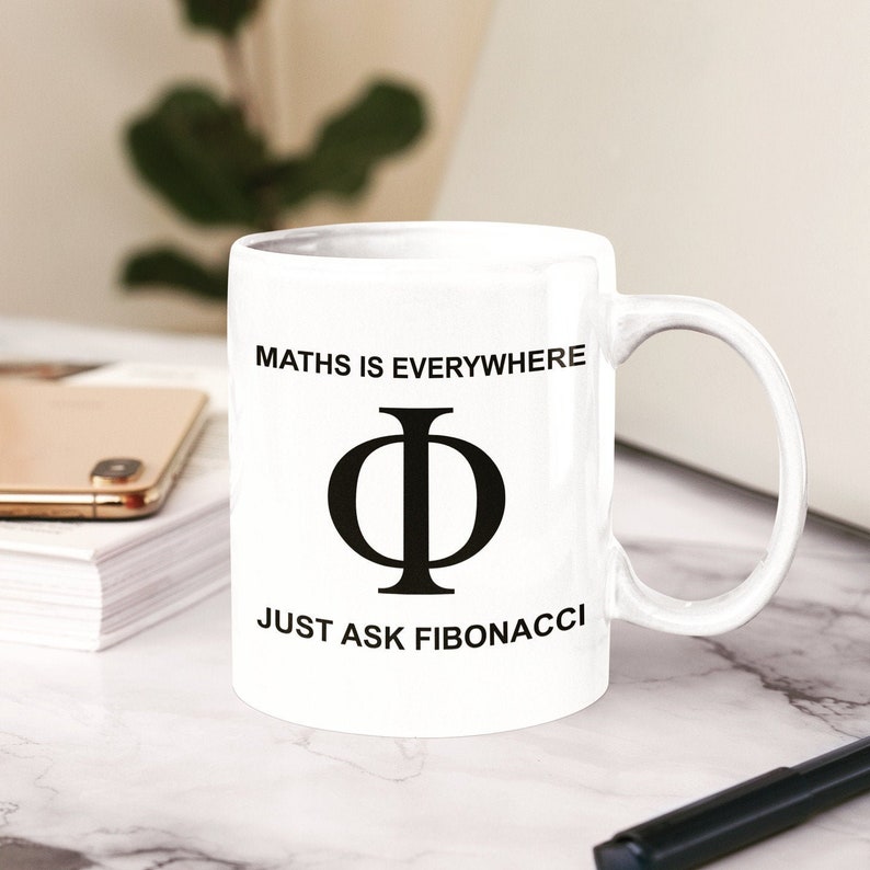 Maths lovers mug for Maths teachers, Mathematicians, Mathematics subject, Fibonacci Mug image 1