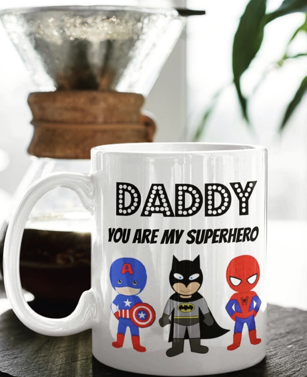 Daddy You Are My Superhero Marvel Superhero Dad Coffee Mug Gift