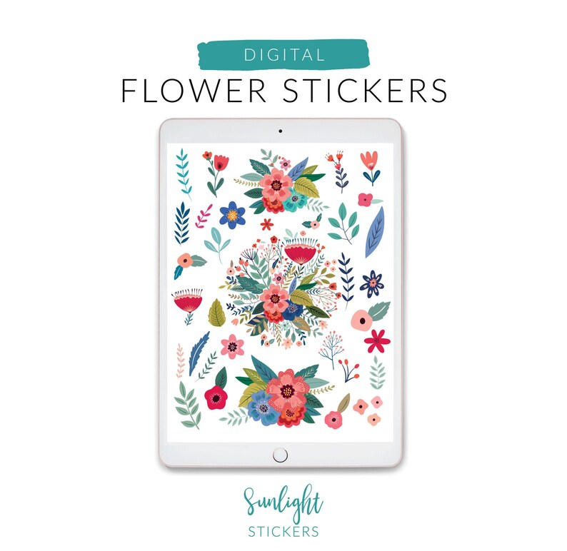 floral stickers printable bullet journal flower stickers