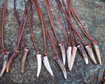 Handmade Scottish Stag antler Pendants, Pagan, Wiccan, Viking, Celtic Bushcraft