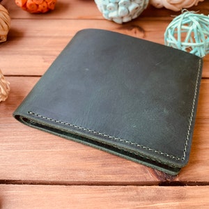 Regalo de aniversario para él, billetera personalizada, billetera grabada, billetera para hombres, billetera personalizada, billetera de cuero, regalo para papá, regalo para novios para hombres