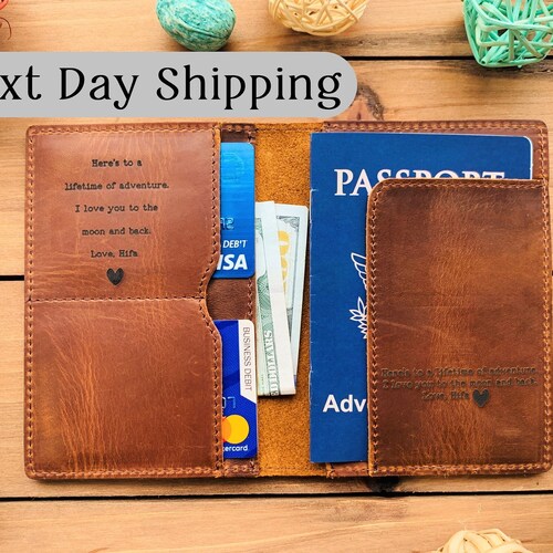 Leather Passport Cover Personalized Leather Passport Holder Etsy