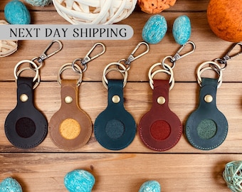 AirTag Keychain, Leather AirTag Case, AirTag Keyring, Customized Airtag Keychain