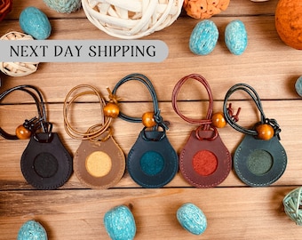 AirTag Keychain, Leather AirTag Case, AirTag Keyring, Customized Airtag Keychain