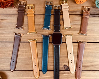 Leather Apple Watch Band, Unisex for 41mm 38mm 42mm 45mm 49mm, Leather Apple Watch for Women, Suitable for Series Ultra 8 7 6 5 4 3 2 1