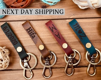 Leather Keychain; Custom Keychain; Keychain with Initial; Western Keychain