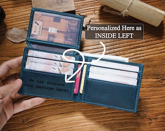 Anniversary Gift for Him,Personalized Wallet,Engraved Wallet,Mens Wallet,Custom Wallet,Leather Wallet,Gift for Dad,Boyfriend Gift for Men