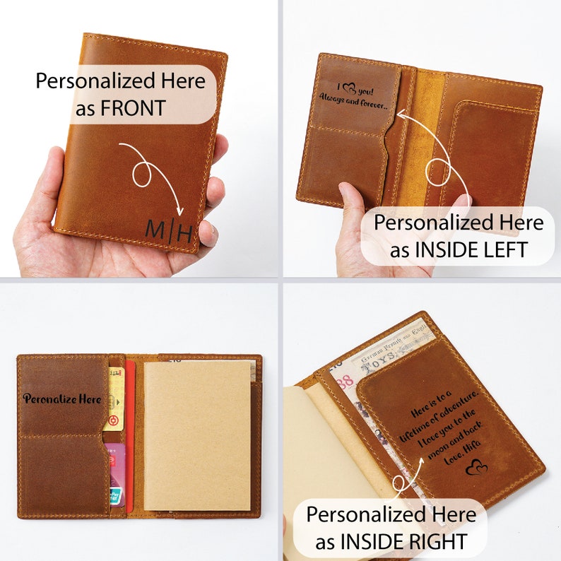 Personalized Passport Holder, Leather Passport Cover, Passport Case, Passport wallet,Personalized Passport Cover, Passport Gift image 4