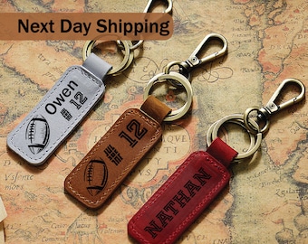 FOOTBALL KEYCHAIN, CHRISTMAS Gift, Personalized Christmas Gift, Custom Christmas Gift, Custom Football Gift