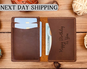 Minimalist Wallet , Personalized Wallet , Bifold Wallet , Distressed Leather Wallet , Slim Bifold Leather Wallet, Groomsmen Wallet