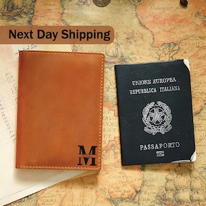 Leather Passport Cover Personalized, Leather Passport Holder, Passport Case, Passport wallet, travel Gift, Wanderlust Gift, Traveler&#39;s Gift