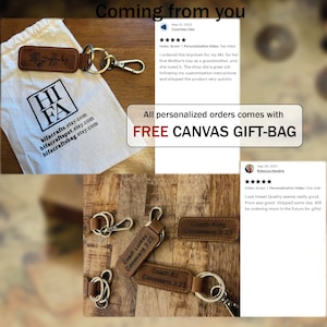 Personalized Leather Keychain, Customized Keychain,Custom Leather Key chain,coordinates key chain longitude latitude keychain,Best Gift image 10