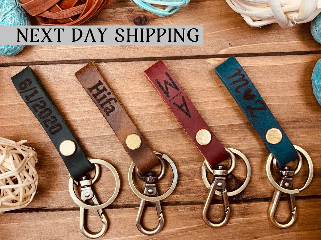 Personalized Leather Keychain, Customized Keychain,custom Leather