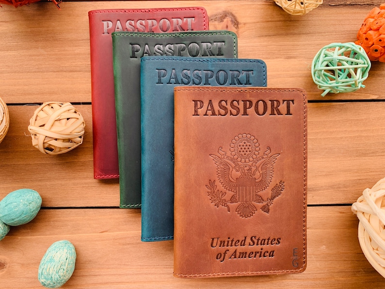 Passport Cover Personalized Leather Passport Holder Passport Etsy