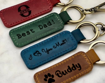 Personalized Keychain, Customized Keychain, Leather Keychain, Gift for Boyfriend, Gift for Girlfriend, Gift for Husband, Gift for Wife