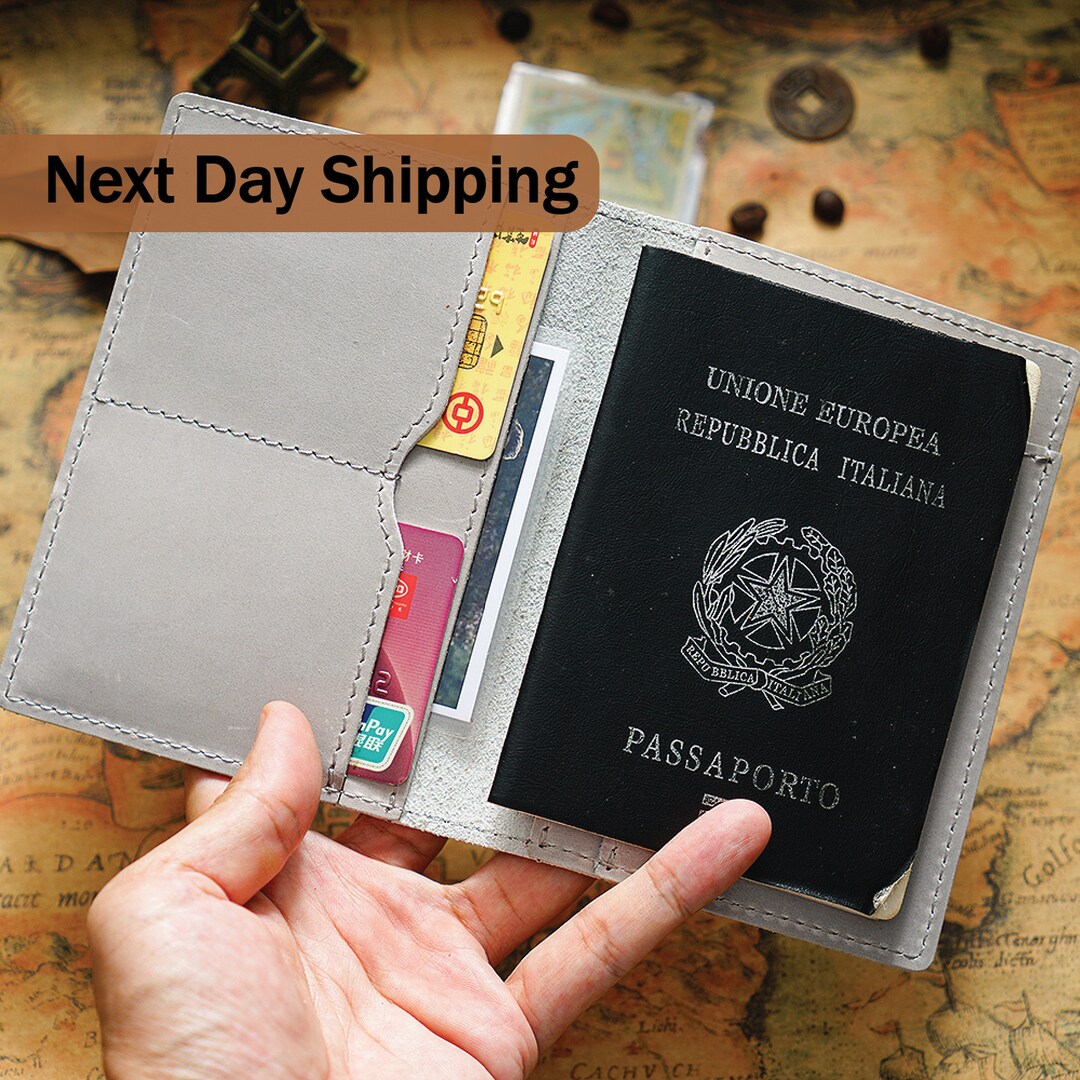 Leather Passport Holder, Custom Passport Holder, Personalized Passport