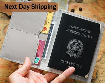 Leather passport holder, Custom passport holder, Personalized passport holder, Engraved passport holder, Handmade passport holder