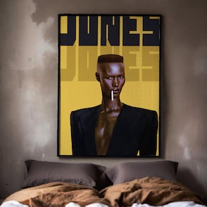 Grace Jones Art Print – Bold, Iconic Music Legend in Vibrant Colour | Premium Quality Paper, Wall Art in Different Sizes